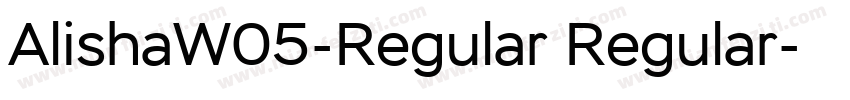 AlishaW05-Regular Regular字体转换